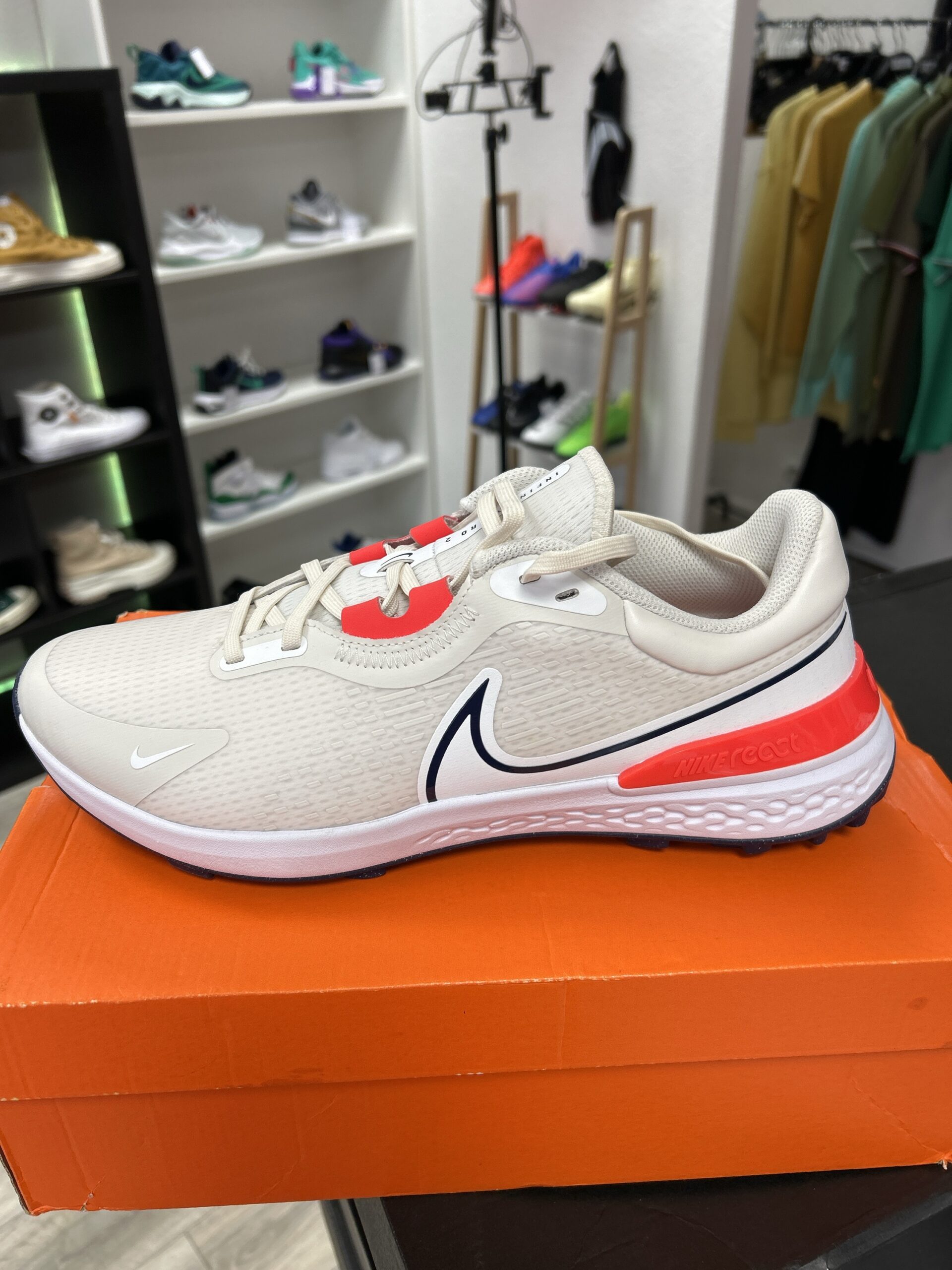 CHAUSSURES DE GOLF BLANC & ROUGE - INFINITY PRO 2 - PHYLON - POINTURE 46