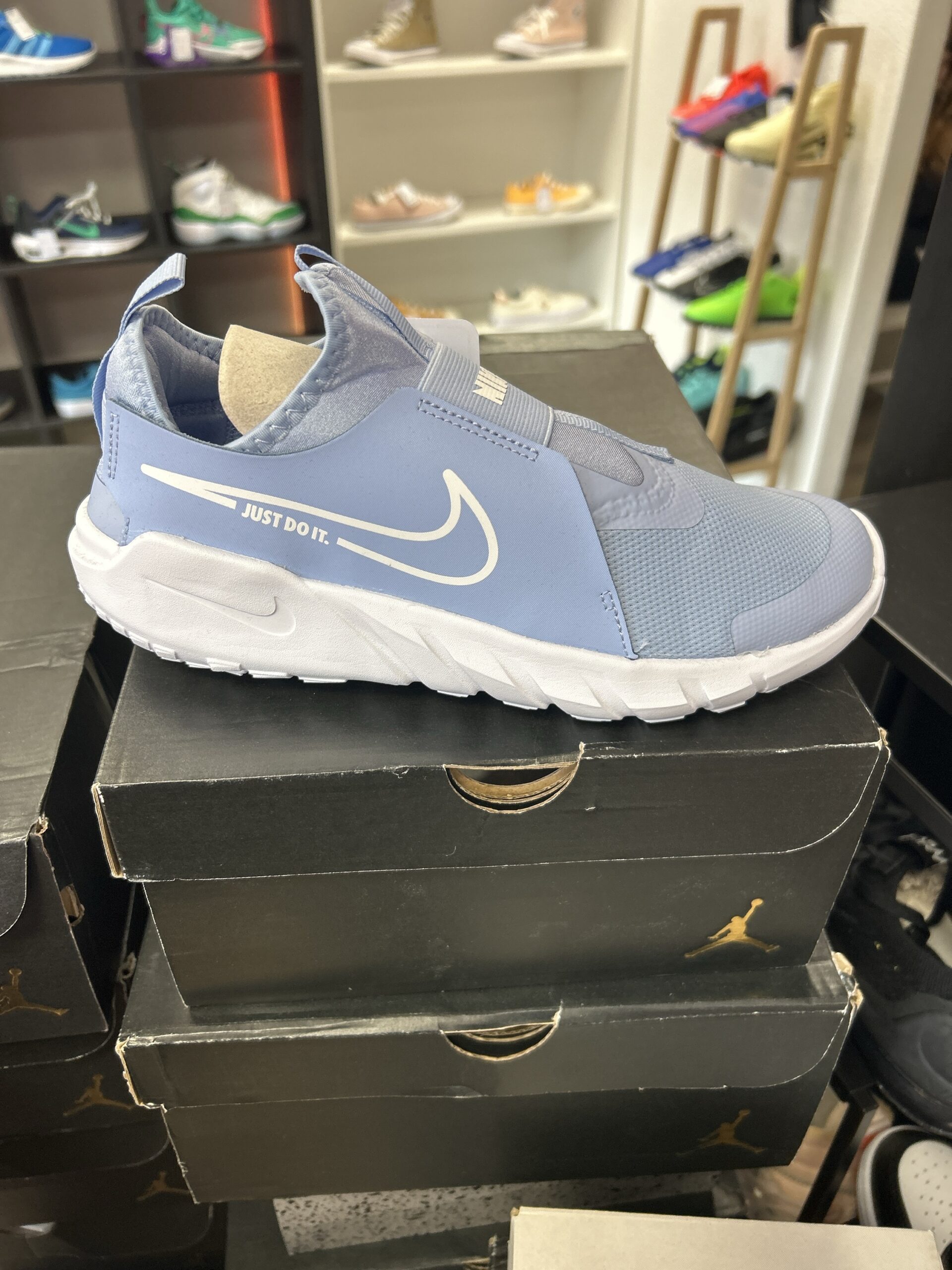 CHAUSSURES DE RUNNING BLEU CUIR - FLEX RUNNER 2  - POINTURE 40