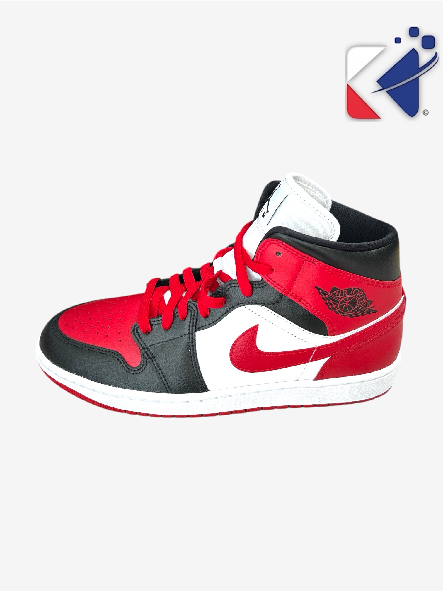 Basket Air Jordan 1 Mid - noir/blanc/rouge - POINTURE 44,5