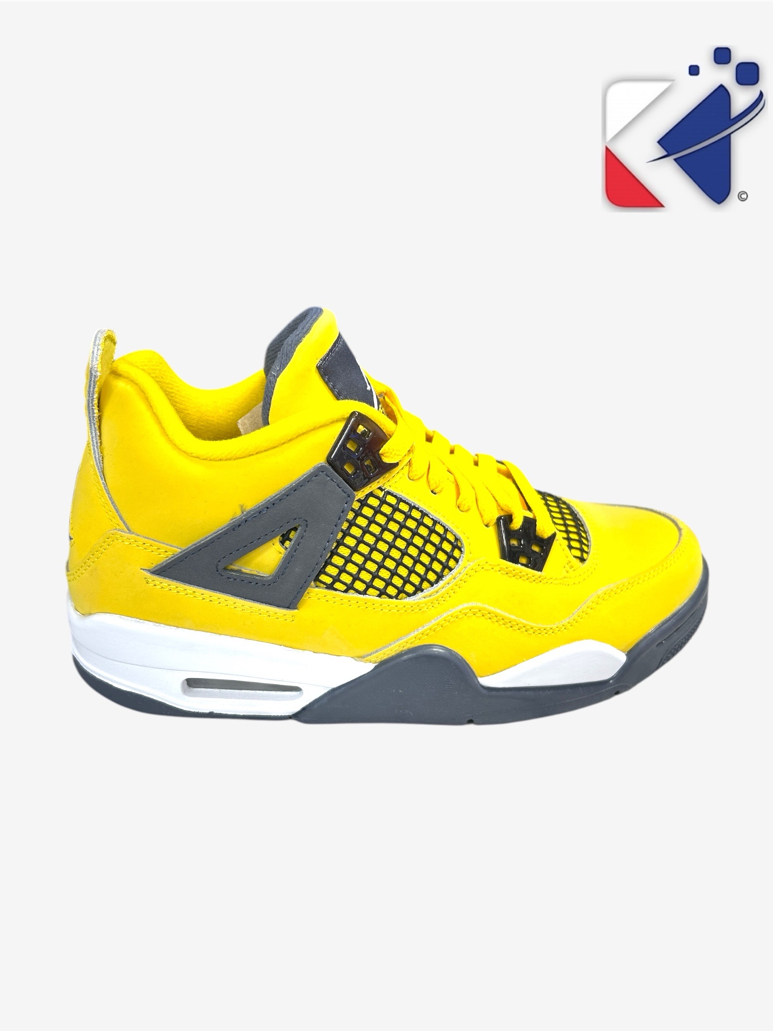 Basket Air Jordan 4 Rétro (GS) - jaune/noir - Pointure 39